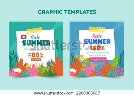 Summer Sale Season Graphic template, easy to customize simple and elegant design