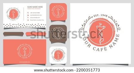 Minimal logo design for rose cafe