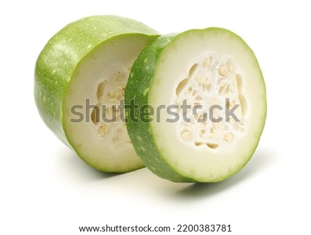 Winter melon on white background  Royalty-Free Stock Photo #2200383781