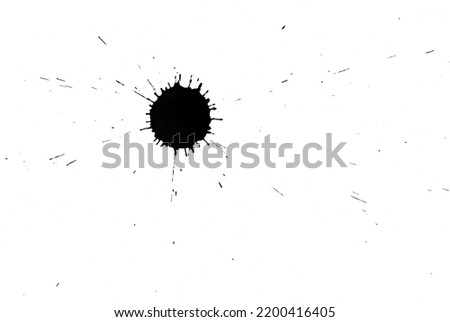 Abstract ink blot. Isolated on white. Hand drawn china ink on paper textures. Inkdrawn collection. Raster bitmap image
