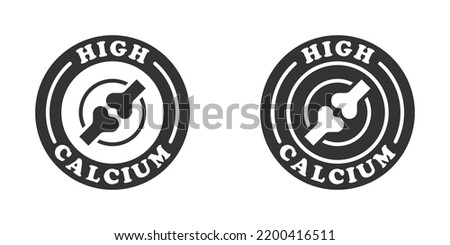 High calcium icon. Flat vector illustration. Royalty-Free Stock Photo #2200416511