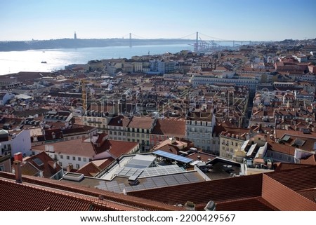 Cityscape of Lisbon from Saint George's Castle, Portugal