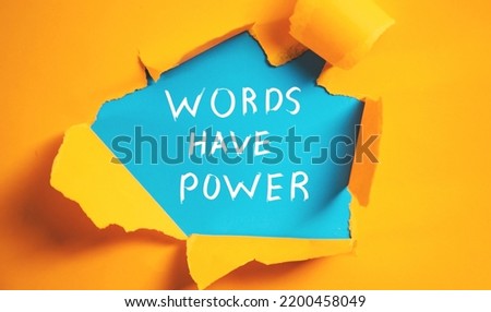 Words have power text on page. Copywritting storytelling marketing concept.

 Royalty-Free Stock Photo #2200458049