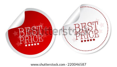 Best price stickers Royalty-Free Stock Photo #220046587