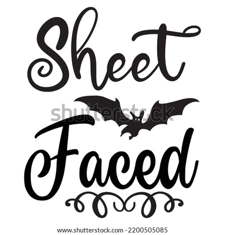 Sheet faced Happy Halloween shirt print template, Pumpkin Fall Witches Halloween Costume shirt design