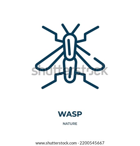 Wasp icon. Linear vector illustration from nature collection. Outline wasp icon vector. Thin line symbol for use on web and mobile apps, logo, print media.