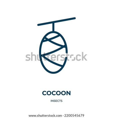 Cocoon icon. Linear vector illustration from insects collection. Outline cocoon icon vector. Thin line symbol for use on web and mobile apps, logo, print media.