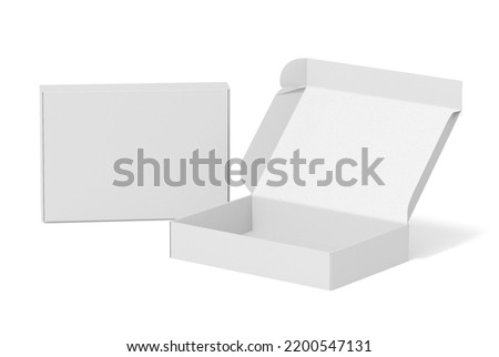 Mailer box cardboard box for mockup and branding 3d render illustration Royalty-Free Stock Photo #2200547131