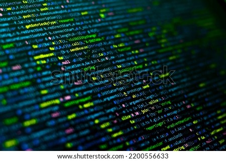 Code background. Web programming with Javascript coding