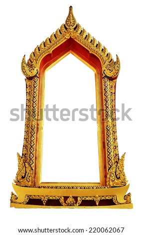 thai art frames window on isolate