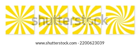Yellow background sunray pattern abstract design.