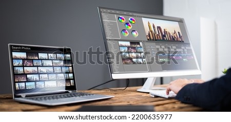 Video Editor Using Edit Software For Editing