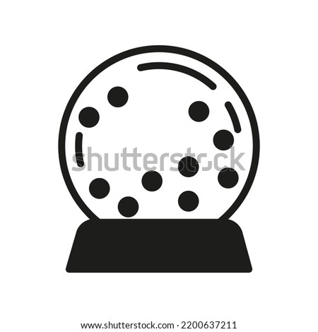 Vector winter logo design. Black and white Snow globe icon
