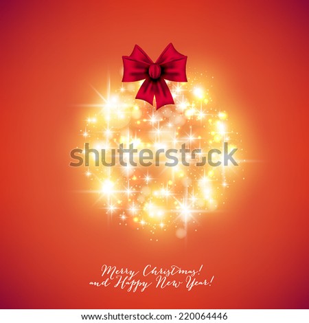 Merry Christmas and Happy New Year Card. Elegant Christmas background with snowflakes and place for text. Vector Illustration.