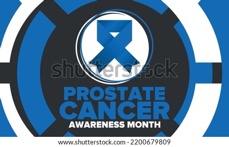 Prostate Cancer Awareness Month in September. Blue september. Men's Health concept. Medical health care and awareness design. Poster, card, banner and background. Vector illustration