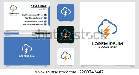 cloud design logo and branding card