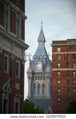 A clock tower in Buffalo New York