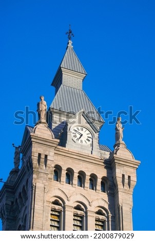 A clock tower in Buffalo New York