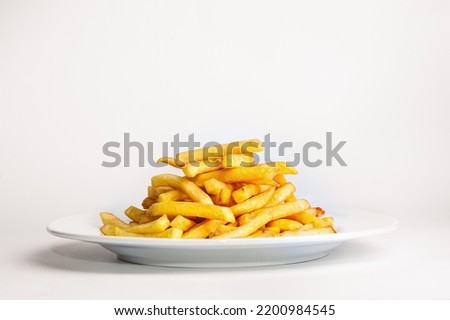 Healthy food. Diet dish. Restaurant menu. French fries.  Royalty-Free Stock Photo #2200984545