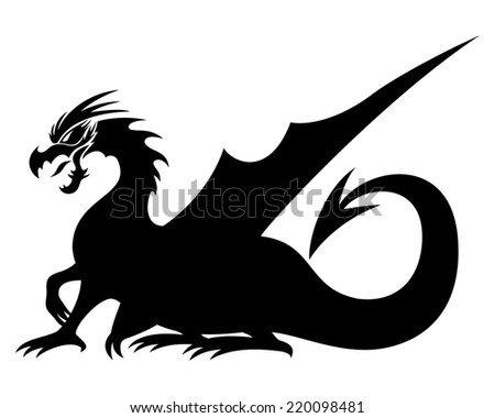 Vector illustration. Dragon sign.