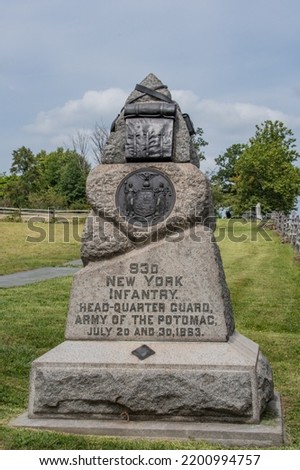 Monument to the 83rd New York Infantry Regiment, Gettysburg National Military Park, Pennsylvania, USA, Gettysburg, Pennsylvania