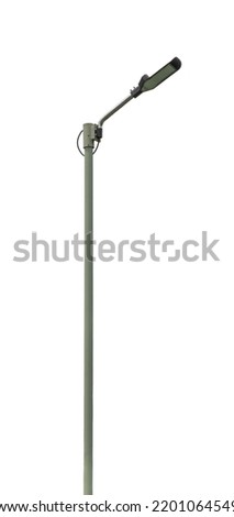 street lamp isolated on white background clipping path and alpha channel