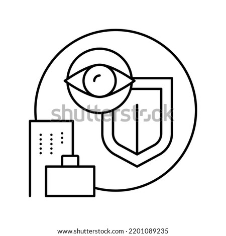 social protection line icon vector. social protection sign. isolated contour symbol black illustration