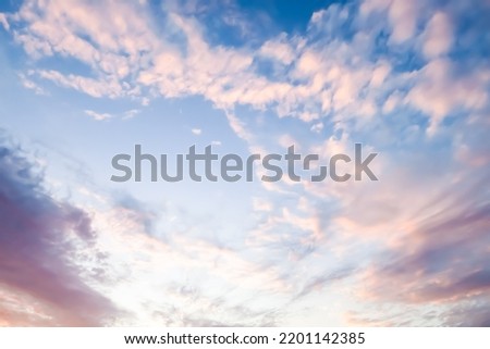 beautiful sunset sky background, space for text