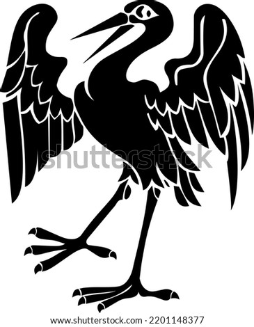 Swan figure that you can use in vector designs. You can use it in various fields such as logo, tattoo art, vector animations, family crest, print files.
