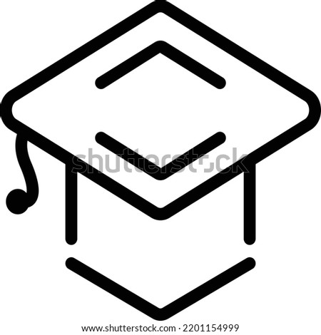 graduation hat Line Icon. Linear Style Sign for Mobile Concept and Web Design. graduation hat outline Vector Icon. Symbol, Logo Illustration. Vector Graphics
