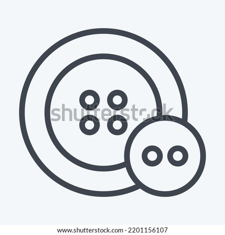Icon Buttons. suitable for education symbol. line style. simple design editable. design template vector. simple illustration
