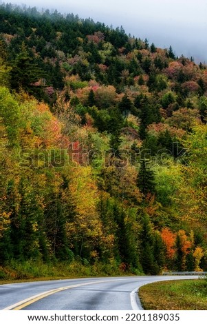 Autumn view along the Highland Scenic Highway, Route 150, National Scenic Byway, Pocahontas County, West Virginia, USA Royalty-Free Stock Photo #2201189035
