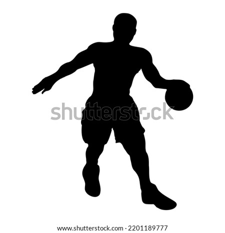 Man Playing Basketball Silhouette Athlete Sports Player