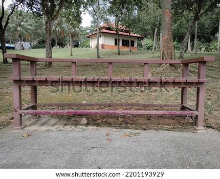 Bench in the old park 
