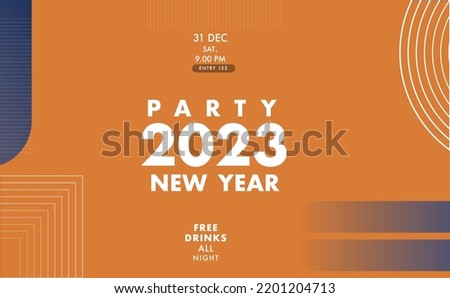 abstract new year party banner 2023 happy new year elements