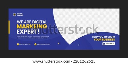 Marketing agency social media cover and banner template