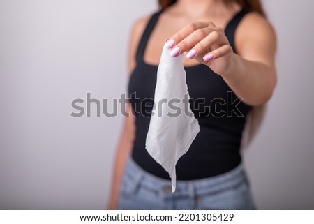 Wet Wipes Should be Thrown in the Trash - not in the sawer
 stock photo