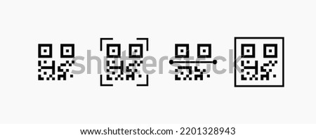 Qr code scanning procces vector icon