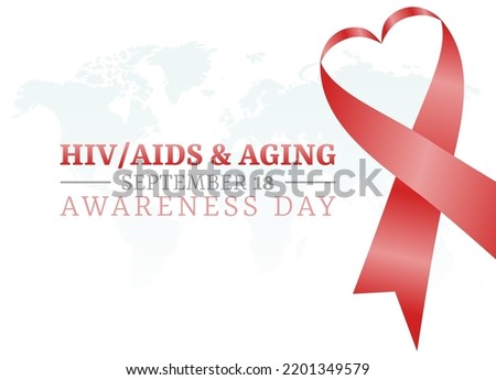 vector graphic of HIV AIDS and Aging awareness day good for HIV AIDS and Aging awareness day celebration. flat design. flyer design.flat illustration.	