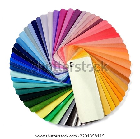 Color catalogue for paints and powder coatings Royalty-Free Stock Photo #2201358115