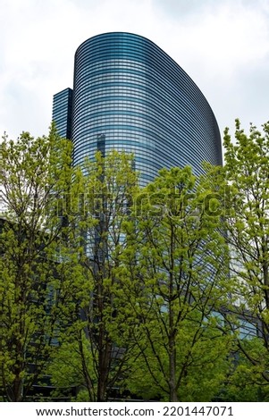 Tall building of skyscraper in Brussels - Belgium