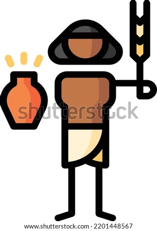 ancient egypt isolated design element stock illustration. Vector on a white background