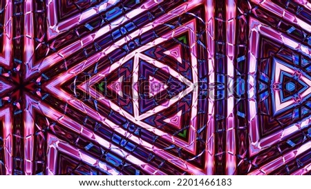 3D stylish abstract bg like wavy symmetrical pattern like kaleidoscopic structure with waves, multicolor liquid glass with beautiful gradient colors. 3d render. 3D Illustration