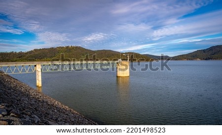 Hinze Dam built in 1976 across the Nerang River in South East Queensland, Australia Royalty-Free Stock Photo #2201498523