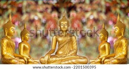 Buddha golden you from nature stone ancient ancient times clipping part