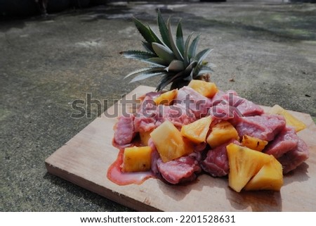 tips on how to soften the meat is to mix pieces of pineapple