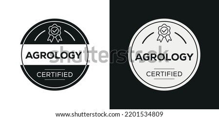 Creative (Agrology) Certified badge, vector illustration. Royalty-Free Stock Photo #2201534809