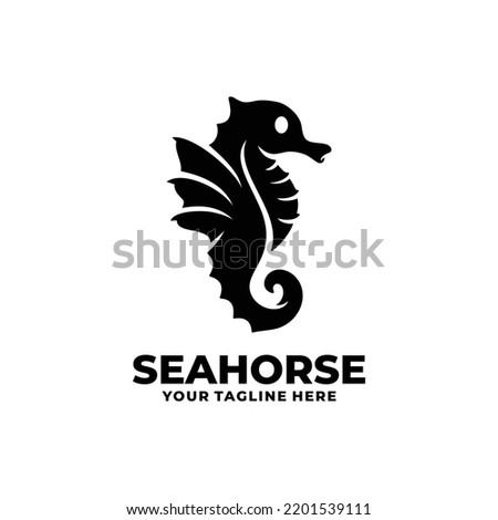 Sea horse logo design vector