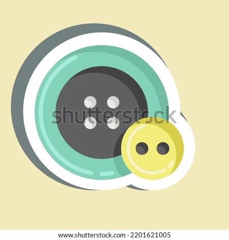 Sticker Buttons. suitable for education symbol. simple design editable. design template vector. simple illustration