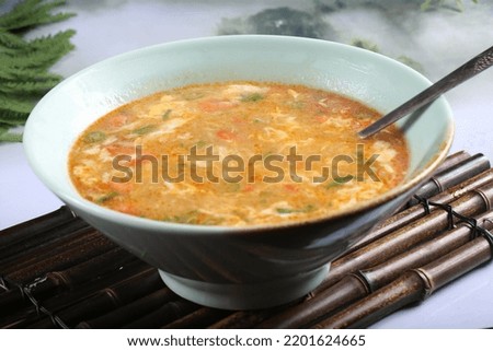 Chinese food, spicy food, delicious food, tomato and egg soup
